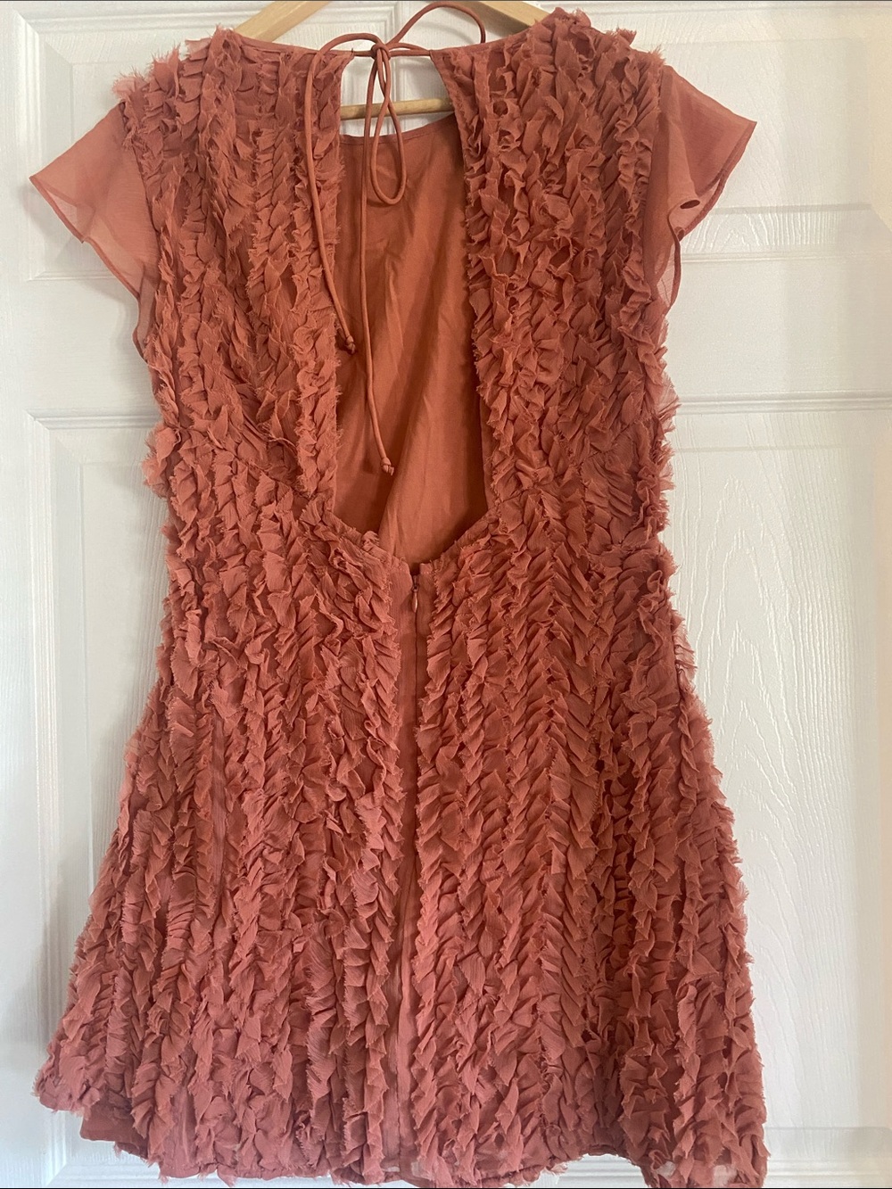 ASOS Rust Ruffle Mini Dress - Picture 4 of 11